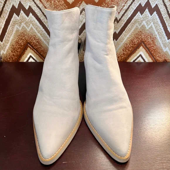 Free People Suede Leather Cutout Ankle Boots Size 9.5 Western Coastal Cowgirl - Picture 5 of 16